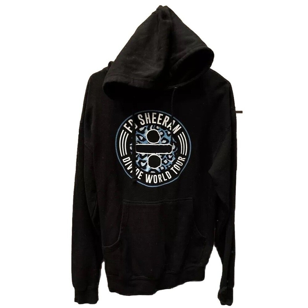 Independent Men Black Ed Sheeran Divide World Tour Concert Sweatshirt Hoodie M